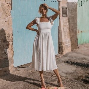 Spell x Lisa Danielle Frill Sleeve Dress